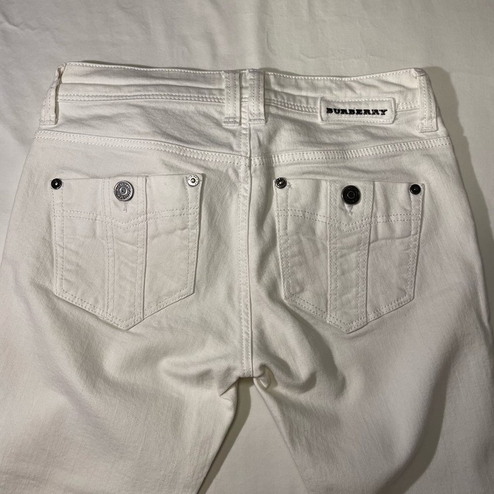 Burberry 27 white cropped jeans